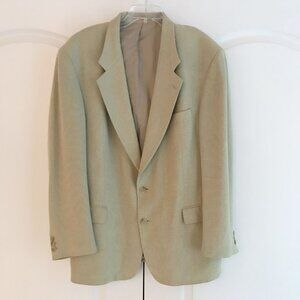CAVELLI Silk & Wool Light Camel Colored Tan Jacket, 46 R